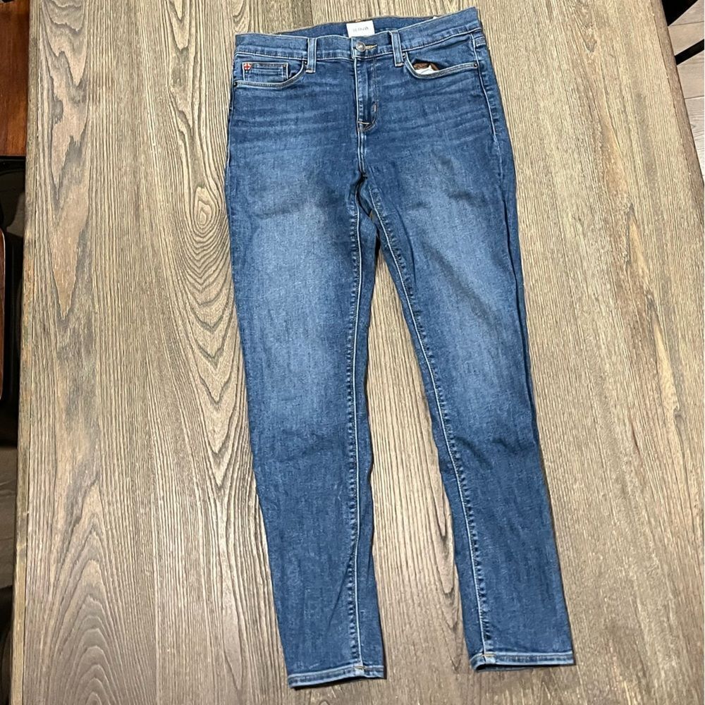 Hudson Natalie Super Skinny Jeans Mid-Rise Whisker Denim Medium Wash Size 28